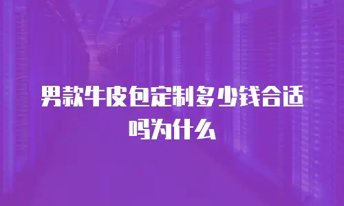 男款牛皮包定制多少钱合适吗为什么