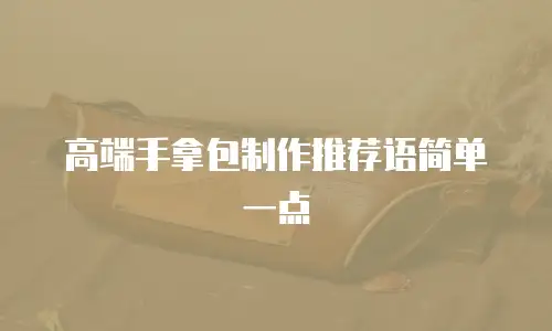 高端手拿包制作推荐语简单一点
