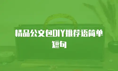 精品公文包DIY推荐语简单短句