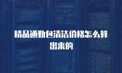 精品通勤包清洁价格怎么算出来的