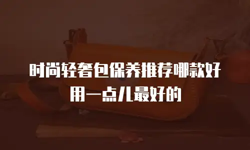 时尚轻奢包保养推荐哪款好用一点儿最好的