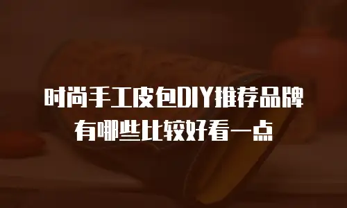 时尚手工皮包DIY推荐品牌有哪些比较好看一点