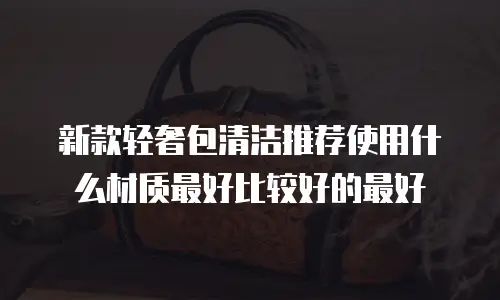新款轻奢包清洁推荐使用什么材质最好比较好的最好