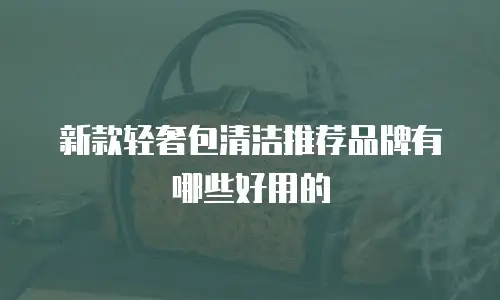新款轻奢包清洁推荐品牌有哪些好用的