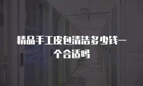 精品手工皮包清洁多少钱一个合适吗
