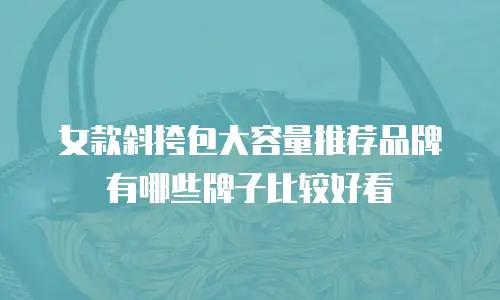 女款斜挎包大容量推荐品牌有哪些牌子比较好看