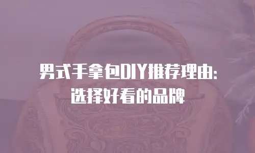 男式手拿包DIY推荐理由：选择好看的品牌