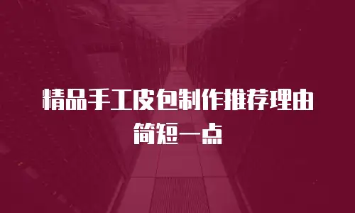 精品手工皮包制作推荐理由简短一点