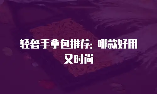 轻奢手拿包推荐: 哪款好用又时尚