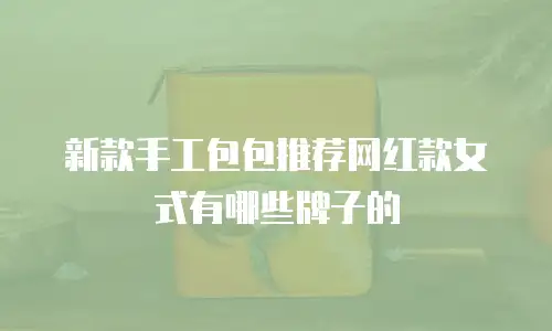新款手工包包推荐网红款女式有哪些牌子的