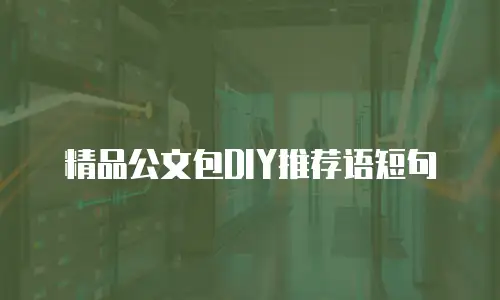 精品公文包DIY推荐语短句
