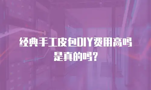 经典手工皮包DIY费用高吗是真的吗？