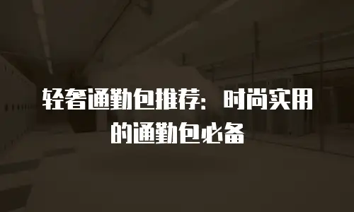 轻奢通勤包推荐：时尚实用的通勤包必备