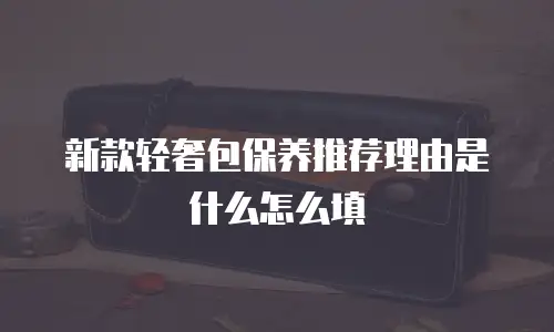 新款轻奢包保养推荐理由是什么怎么填