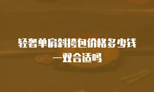 轻奢单肩斜挎包价格多少钱一双合适吗
