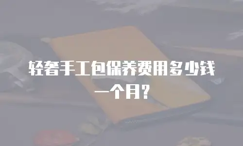 轻奢手工包保养费用多少钱一个月？