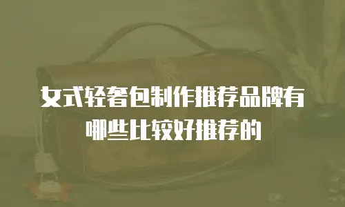 女式轻奢包制作推荐品牌有哪些比较好推荐的