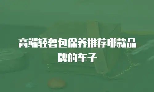 高端轻奢包保养推荐哪款品牌的车子
