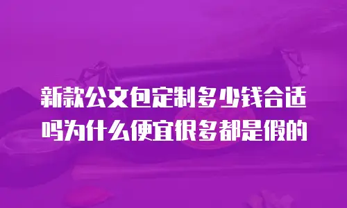新款公文包定制多少钱合适吗为什么便宜很多都是假的