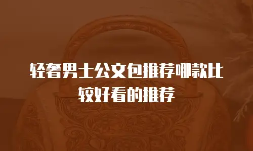 轻奢男士公文包推荐哪款比较好看的推荐