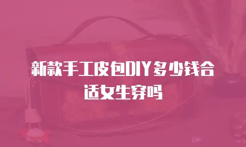 新款手工皮包DIY多少钱合适女生穿吗