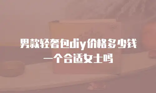 男款轻奢包diy价格多少钱一个合适女士吗