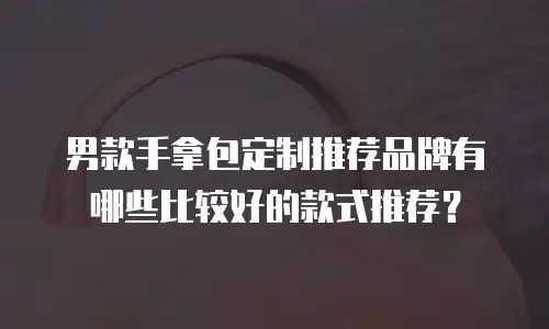 男款手拿包定制推荐品牌有哪些比较好的款式推荐？