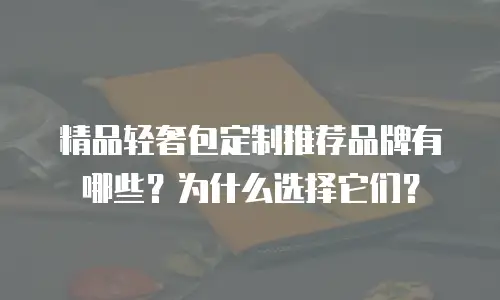 精品轻奢包定制推荐品牌有哪些？为什么选择它们？
