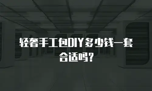 轻奢手工包DIY多少钱一套合适吗？