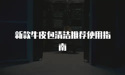 新款牛皮包清洁推荐使用指南