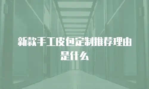 新款手工皮包定制推荐理由是什么