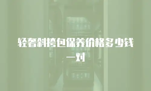 轻奢斜挎包保养价格多少钱一对