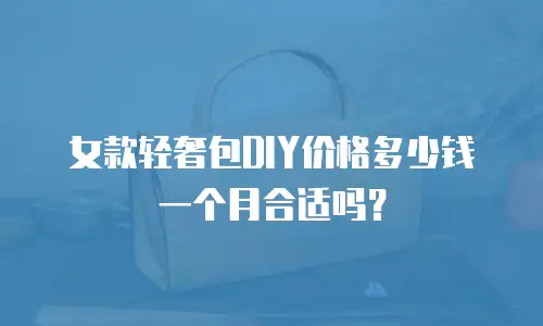 女款轻奢包DIY价格多少钱一个月合适吗？
