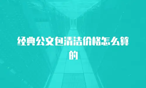 经典公文包清洁价格怎么算的