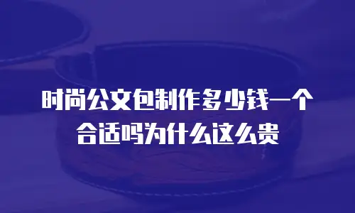 时尚公文包制作多少钱一个合适吗为什么这么贵