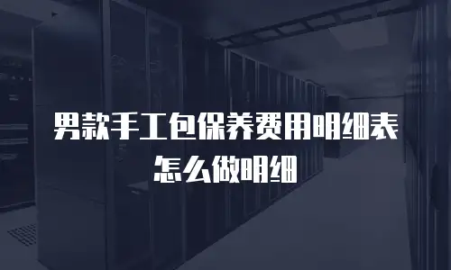 男款手工包保养费用明细表怎么做明细