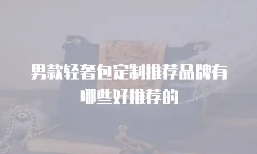 男款轻奢包定制推荐品牌有哪些好推荐的