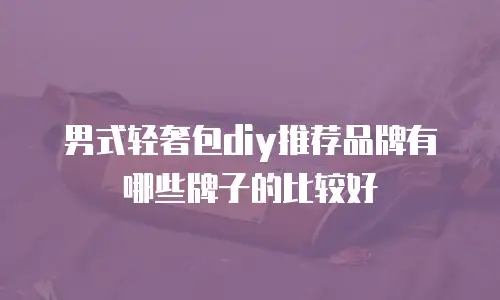 男式轻奢包diy推荐品牌有哪些牌子的比较好