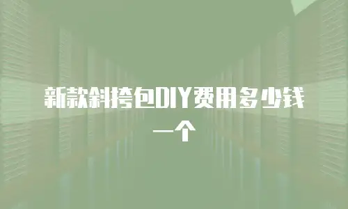 新款斜挎包DIY费用多少钱一个