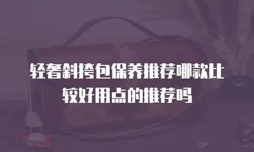 轻奢斜挎包保养推荐哪款比较好用点的推荐吗