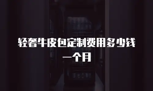 轻奢牛皮包定制费用多少钱一个月
