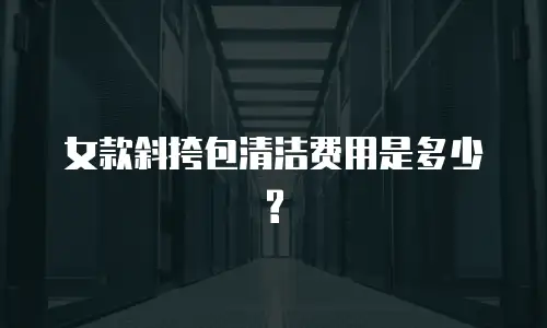 女款斜挎包清洁费用是多少?