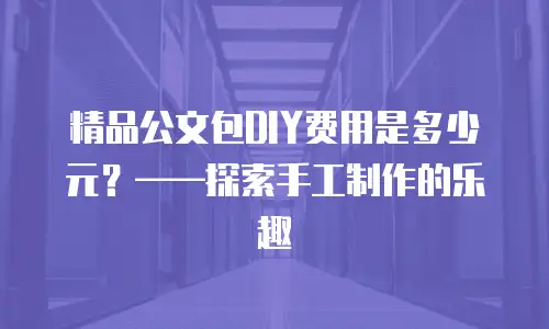 精品公文包DIY费用是多少元？&mdash;&mdash;探索手工制作的乐趣