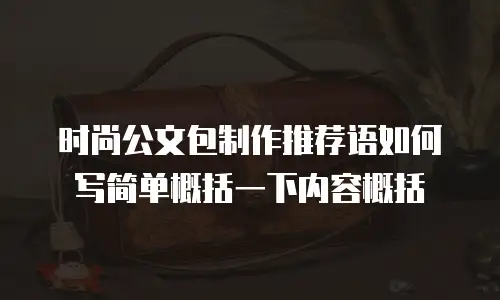 时尚公文包制作推荐语如何写简单概括一下内容概括