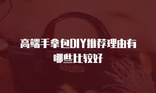 高端手拿包DIY推荐理由有哪些比较好