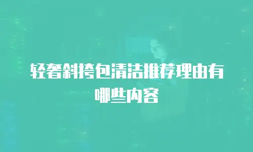 轻奢斜挎包清洁推荐理由有哪些内容