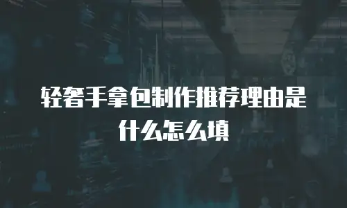 轻奢手拿包制作推荐理由是什么怎么填