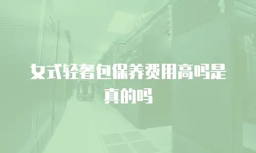 女式轻奢包保养费用高吗是真的吗
