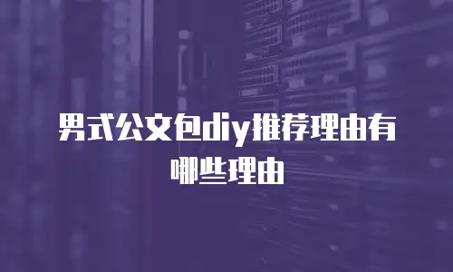 男式公文包diy推荐理由有哪些理由