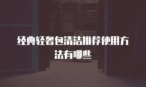 经典轻奢包清洁推荐使用方法有哪些